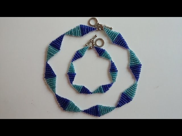 Necklace and bracelet . Easy beading tutorial for beginners