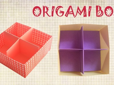 Origami Box with Divider - Origami Easy