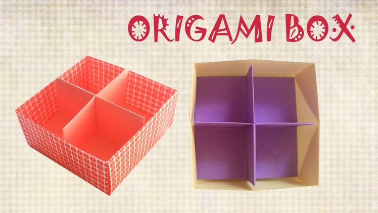 Origami Box with Divider - Origami Easy
