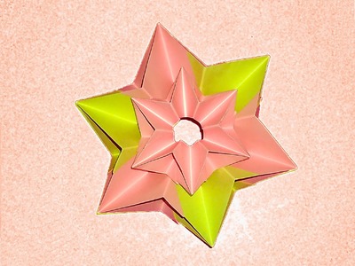 Origami flower - Christmas star. Ideas for Christmas ornaments.