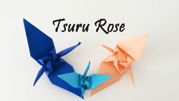 Origami - Tsuru Rose (rose crane) by Satoshi Kamiya