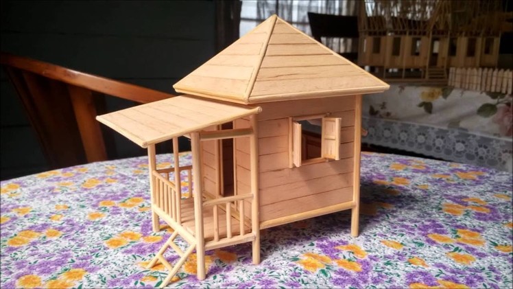 Popsicle stick miniature house 2 (rumah batang aiskrim 2)