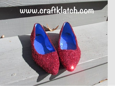Red Glittered Shoes for Halloween
