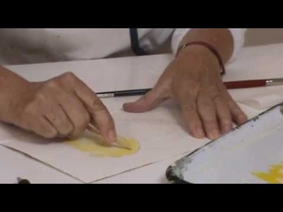 Watercolor Demo: How to Watercolor Fall Leaves by Margie Bowker - Part 1