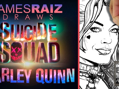 DRAWING HARLEY QUINN FROM SUICIDE SQUAD