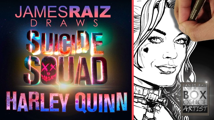 DRAWING HARLEY QUINN FROM SUICIDE SQUAD