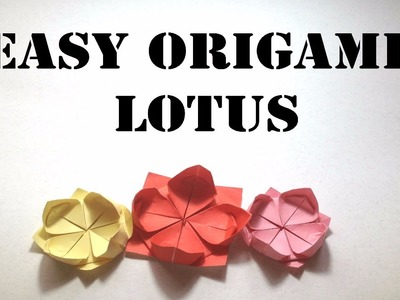 Easy Origami Lotus Flower - Origami Tutorials for Beginners