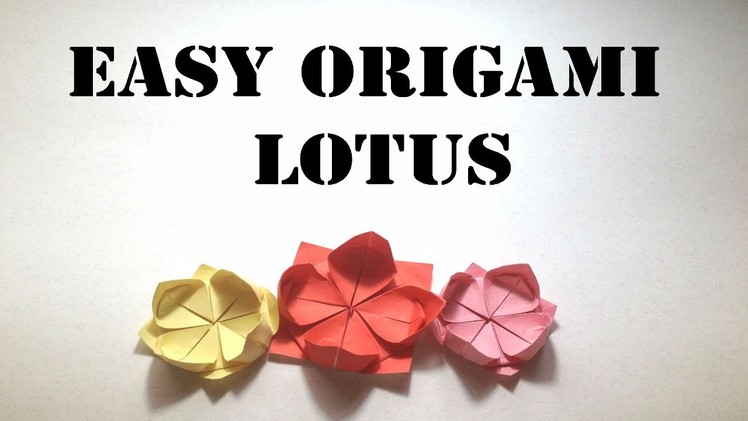 Easy Origami Lotus Flower - Origami Tutorials for Beginners