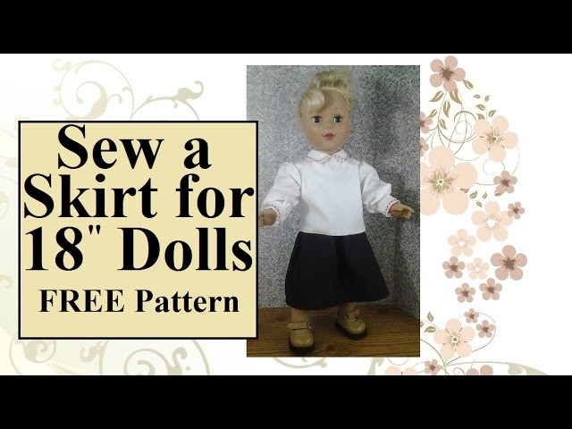 FREE 18 Inch Doll Clothes Patterns: Sew a Skirt for 18" Doll (Like AG Dolls)