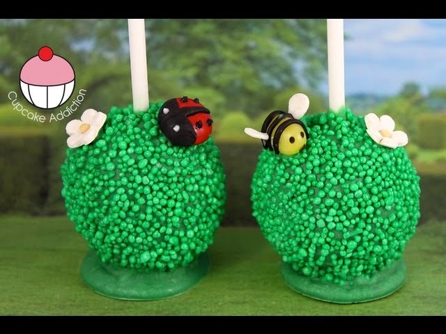 Garden Party Cakepops! Make Bee & Ladybug Garden Cake Pops - A Cupcake Addiction How To Tutorial