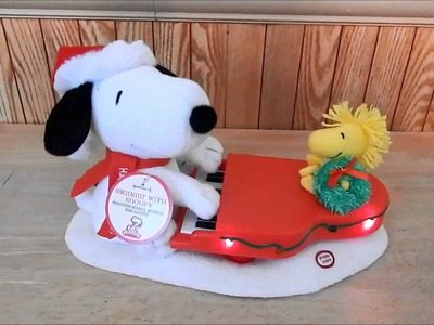 Hallmark Peanuts Snoopy & Woodstock Musical Light Up Animated Christmas Decoration