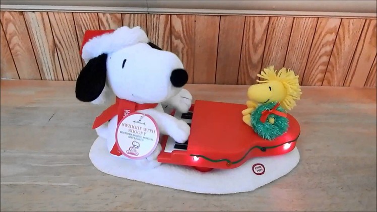 Hallmark Peanuts Snoopy & Woodstock Musical Light Up Animated Christmas Decoration