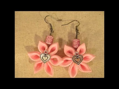 Handmade Kanzashi Flower Earrings Collection