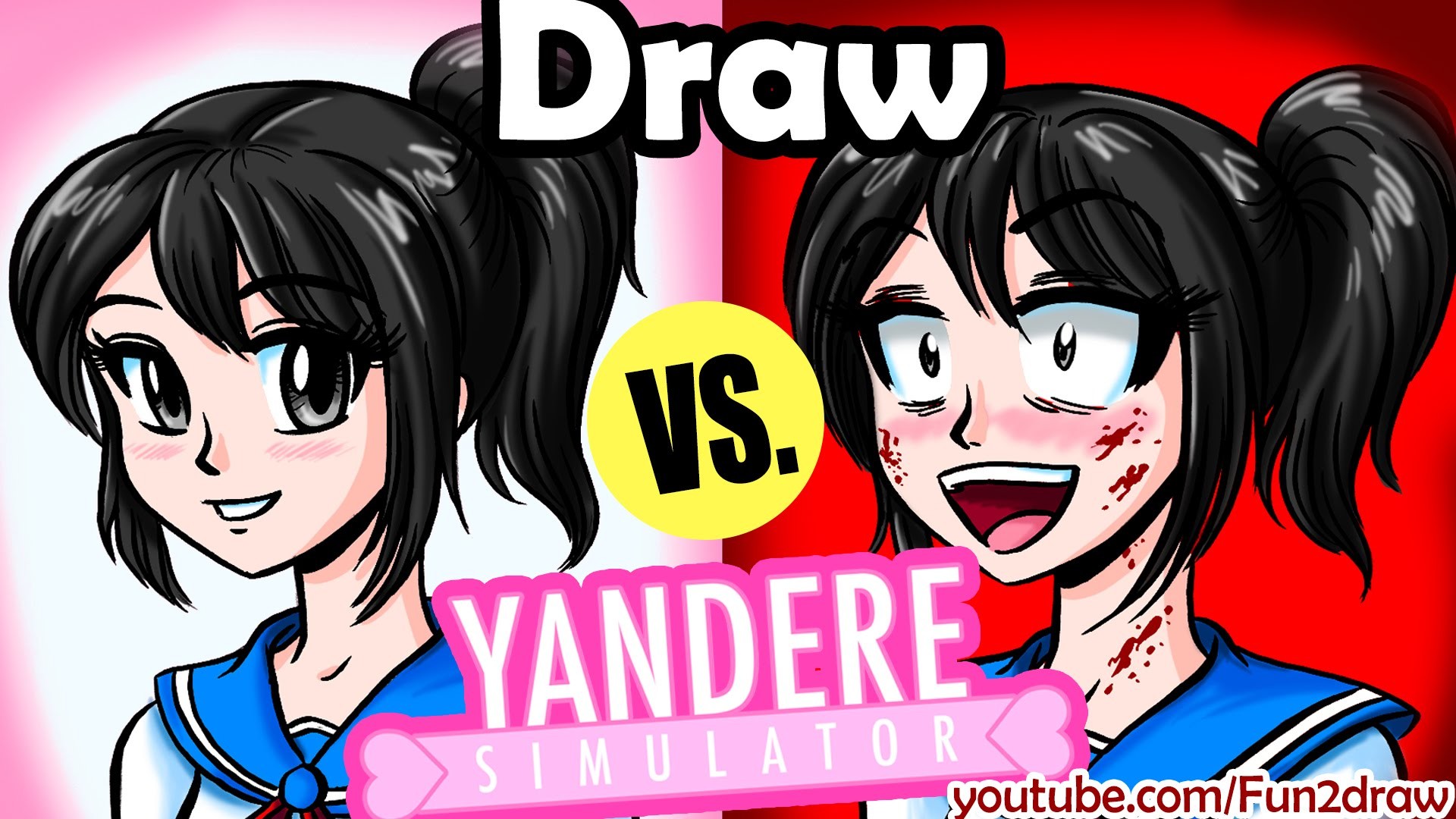 How To Draw Good Vs Evil Yandere Simulator Anime Manga Drawing
