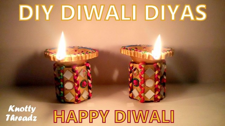 How to make DIY Diwali Diyas at Home | Tutorial !!