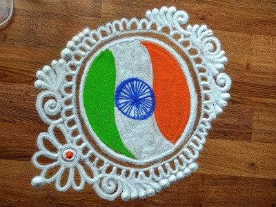 Independence Day Special Rangoli - Indian Flag in Rangoli