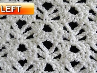 Lacy Trees Stitch - Left Handed Crochet Tutorial