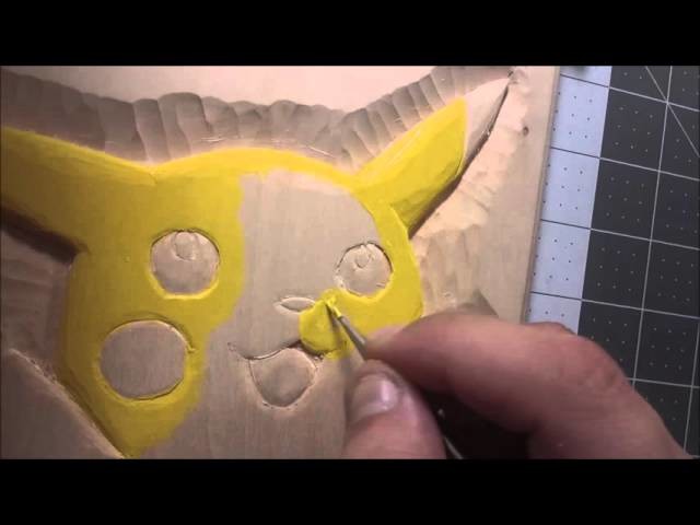 Pikachu Wood Carving