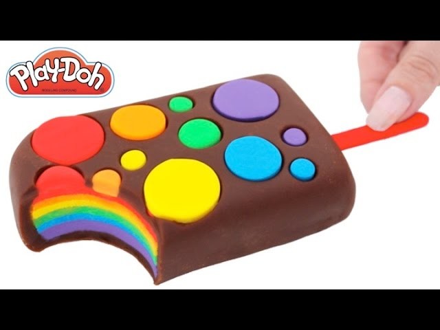 Play-Doh How to Make a Rainbow Circle Popsicle Creative DIY For Kids RainbowLearning