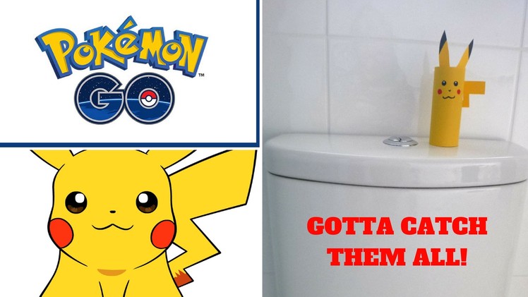 Pokemon on Toilet Pokemon Go - Pikachu - Toilet Paper Roll Crafts