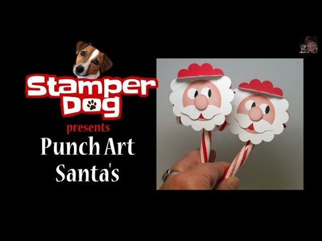 Punch Art Santa Candy Cane