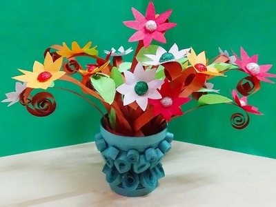 Quilling artwork |  miniature flower vase