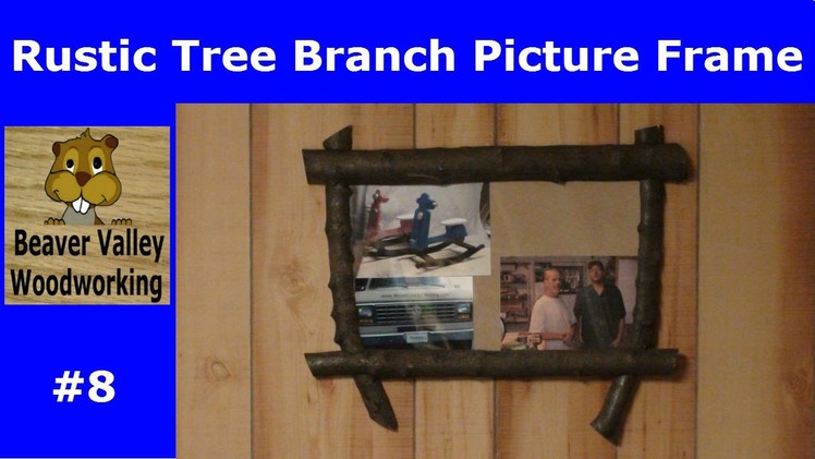 Rustic tree branch picture frame #8