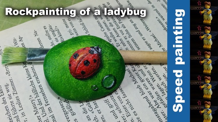 Speed Painting - Rockpainting of a ladybug
