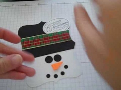 Stampin Up Top Note Snowman Gift Card Holder by craftincarol
