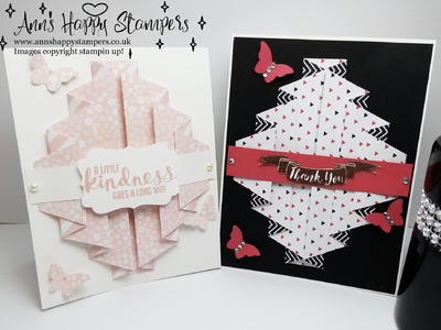 Stampin Up! UK Independent Demo, Double pleated fold card #2 Simple Sundays