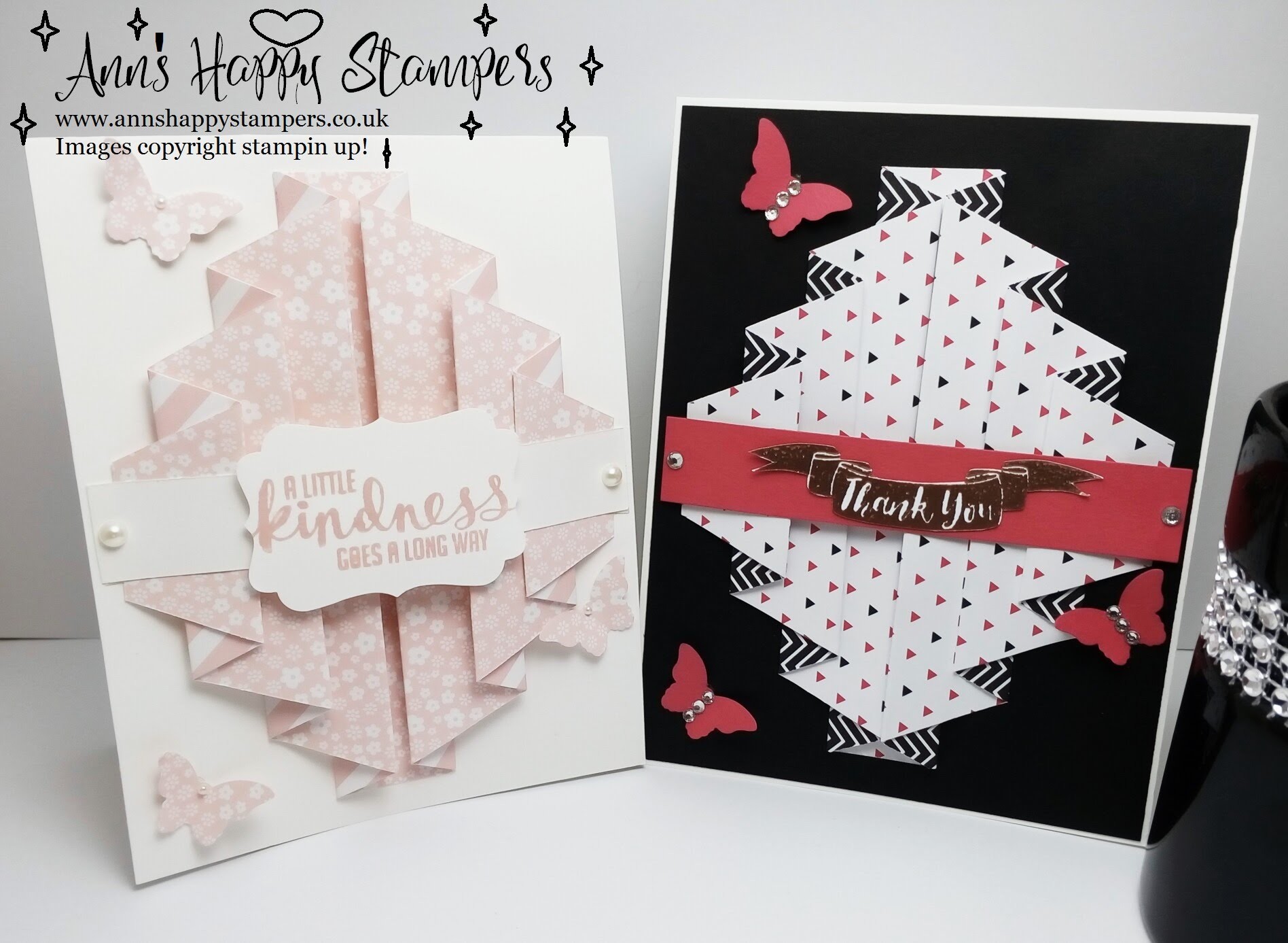 Stampin Up! UK Independent Demo, Double pleated fold card #2 Simple Sundays