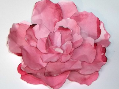 Varigated Rose Tutorial Cardstock flower
