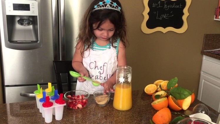DIY Orange Popsicles by 4 Year Old, Chef Izabella
