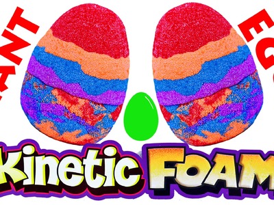 Giant Kinetic Foam Rainbow Easter Egg Surprise Eggs Toys Blind Bags & Colors by DisneyCarToys
