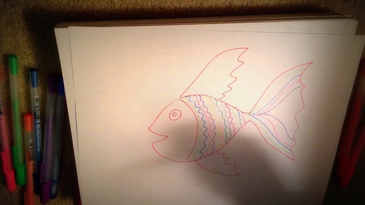 How To Draw A Rainbow Fish