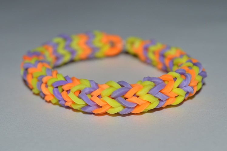 How to Make a Rope Bracelet With Rainbow Loom - Step by Step Instruction Tutorial - Mazichands.com