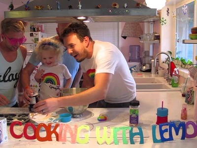 Mmmm!  Cooking with Lemon:  Rainbow Donuts with the Party Boys!