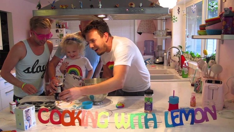 Mmmm!  Cooking with Lemon:  Rainbow Donuts with the Party Boys!