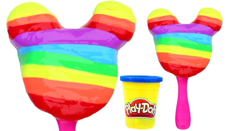 Modelling Clay Mickey Mouse Rainbow Slime Ice Cream Fun and Creative For Kids Learn Colors