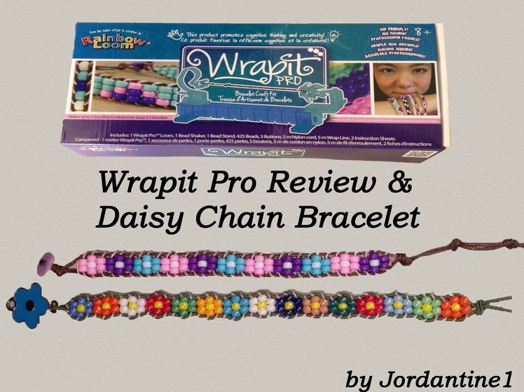 New Rainbow Loom Wrapit Pro Review & Daisy Chain Flower Beaded Bracelet Tutorial HD