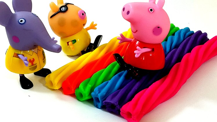 Peppa Pig Family Watching Play Doh How To Make Rainbow Licorice