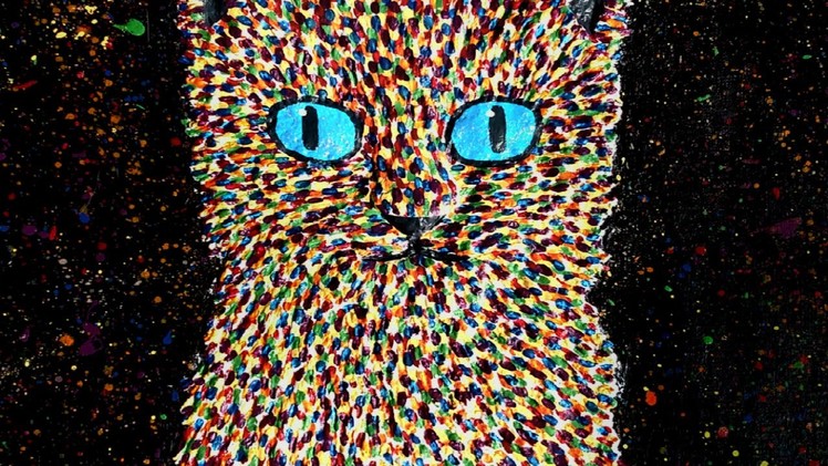 Rainbow Cat | 3D  Acrylic Painting