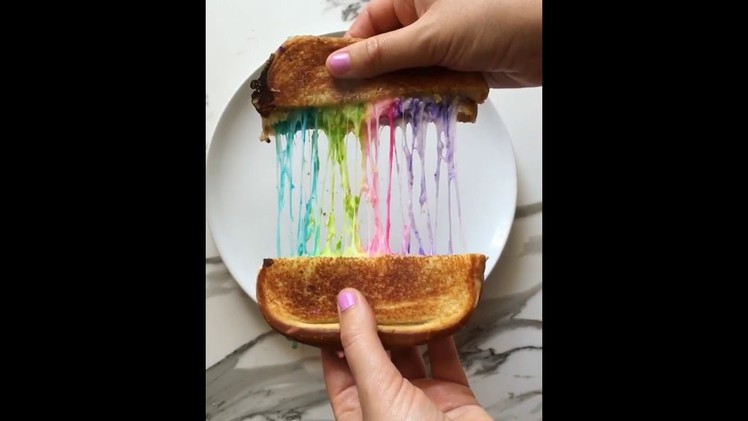Rainbow Grilled Cheese Stretch