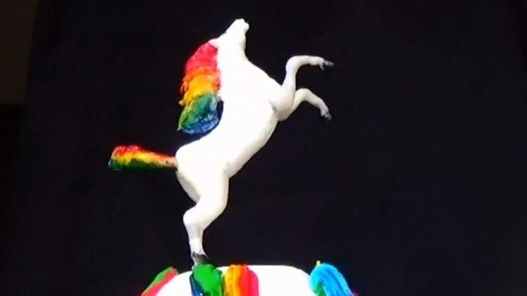 Rainbow horse cake figurine. Cake figurines. Cake decorating figurines. Fondant cake decorating.