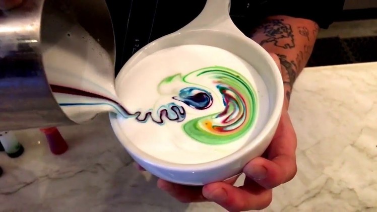 Rainbow Latte Coffee Art From Sambalatte Las Vegas 5-6-16