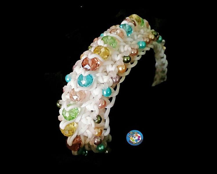 Rainbow Loom Bracelet "MAY FLOWER" (Original Design) (ref #5ee)