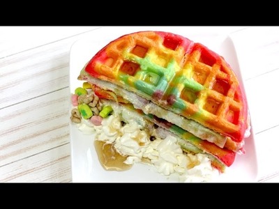 Rainbow Lucky Charms Waffles