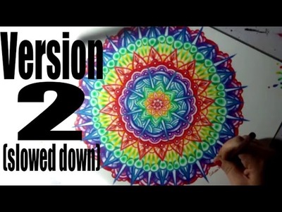 Rainbow Mandala Time Lapse - Version 2 Slower