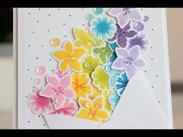 Rainbow of flowers: a birthday card