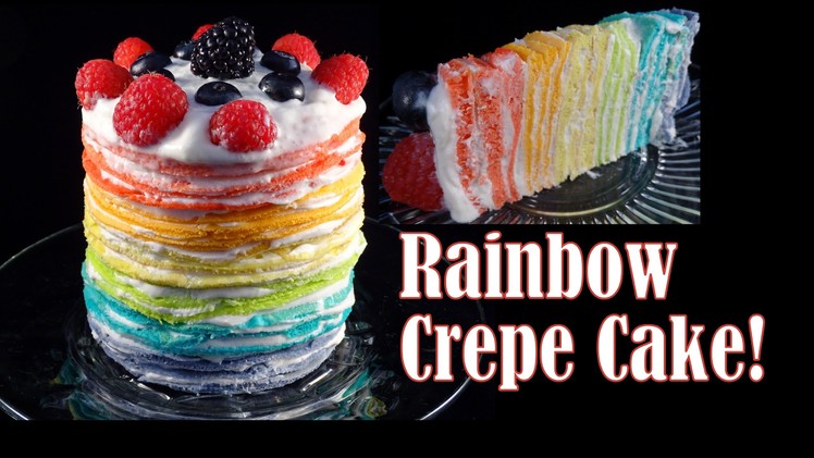 Rainbow Pancake (Crepe) Cake- with yoyomax12